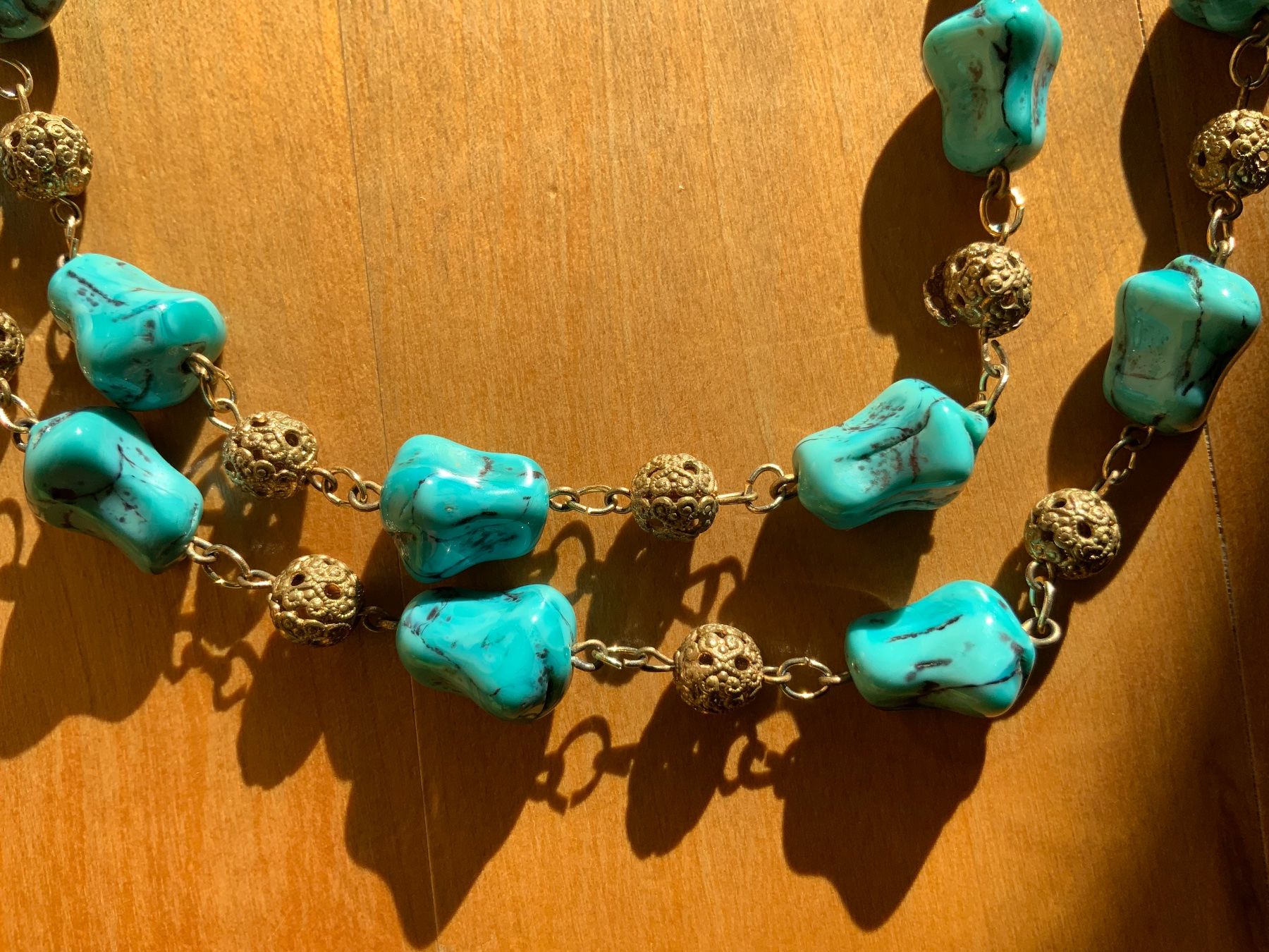 Catenine: Modeschmuck: Türkis & Gold – Usato da Zürich venduto da ancillaschmidhauser