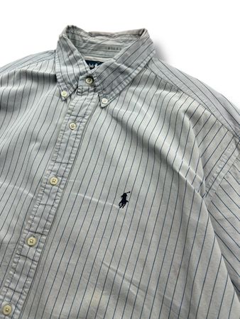 Chemise Ralph Lauren rayée blanche manches courtes, taille L