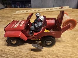 Antikes Blechspielzeug Feuerwehrauto, Frankreich, 50er Jahre