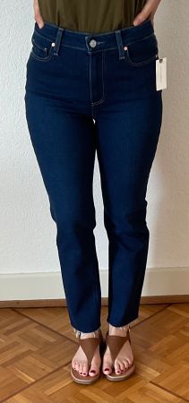 Paige Cindy Crop, jeans taille 27, bleu foncé, neuf