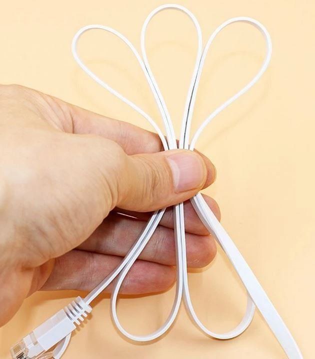 Cavi: LAN Kabel CAT6 - 1m - flach - weiss – Nuovo e nell'imballaggio originale da Sursee venduto da allduino 3