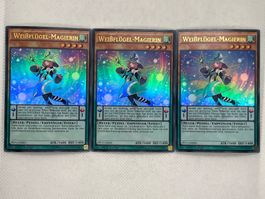 Yu-Gi-Oh! Weissflügel-Magierin, 3 Stk., Top Zustand!