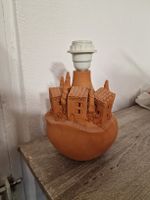 Pied de lampe artisanal marocain en terre cuite