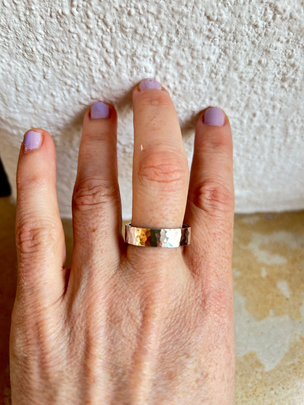 Anelli: Gehämmerter Silber Ring (61) – Usato da Basel venduto da bellespirit