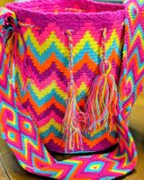Sac selon technique Wayuu - fuchsia