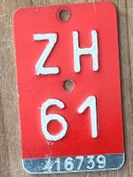 ZH 61 - VELONUMMER - FAHRRADSCHILD - PLAQUE DE VELO - ZH 61