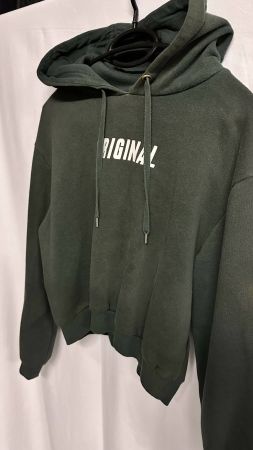 Pullover Hoodie Kapuze grün Gr. XS / S