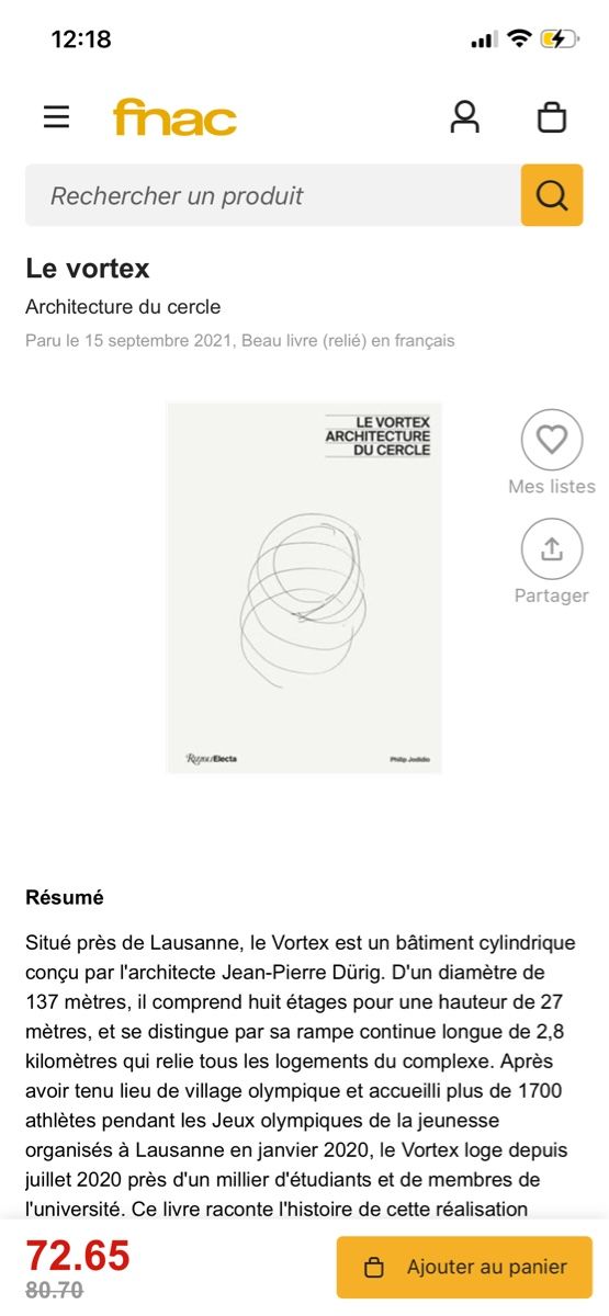 Libri: Livre : Le Vortex: Architecture du cercle – Usato da Lonay venduto da ju-71 4