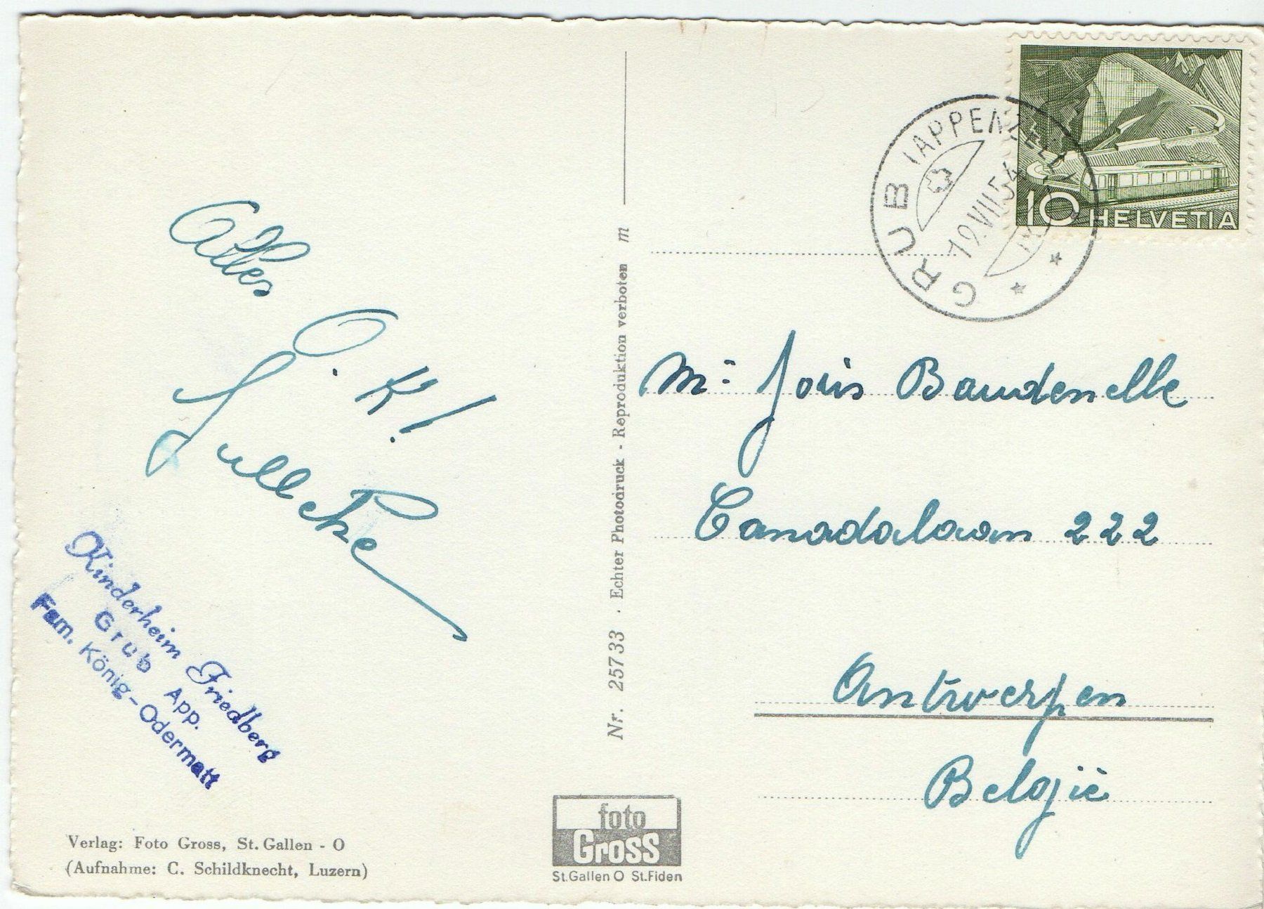 Cartoline postali: GRUB AR Kinderheim Friedberg - Kind mit Hund – Usato da Jona venduto da philajona 1
