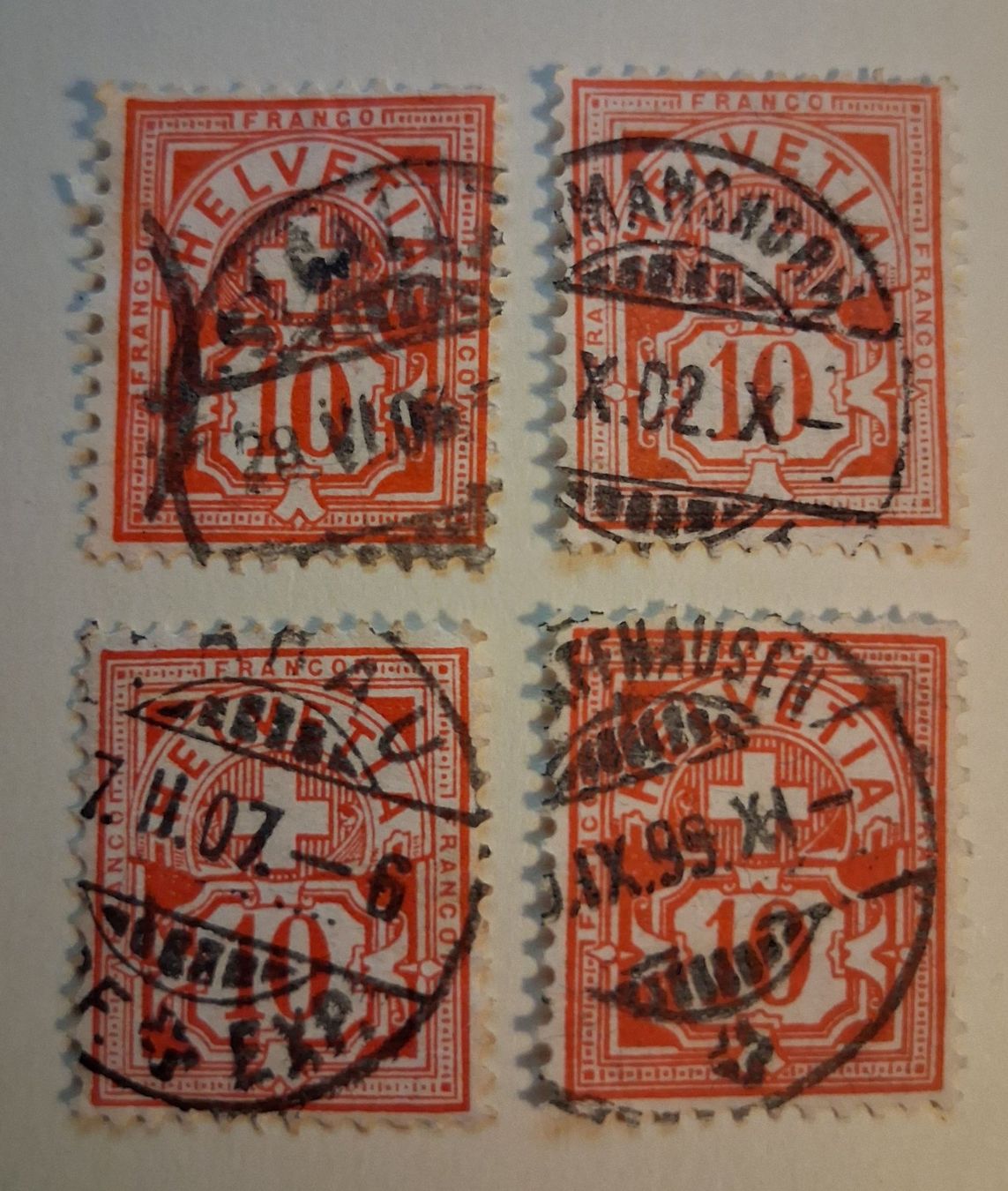 Tutti i francobolli: Briefmarken Ziffermuster 15 Stück – Usato da Stalden (Sarnen) venduto da Salina_23 4