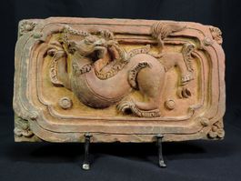Terrakotta Relief Drache, antiker China Deko Ziegel