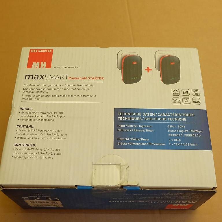 Laufwerke & Adapter: Max Hauri maxSMART PowerLAN Starter Kit – Neu und originalverpackt aus Basel von Bertob 7