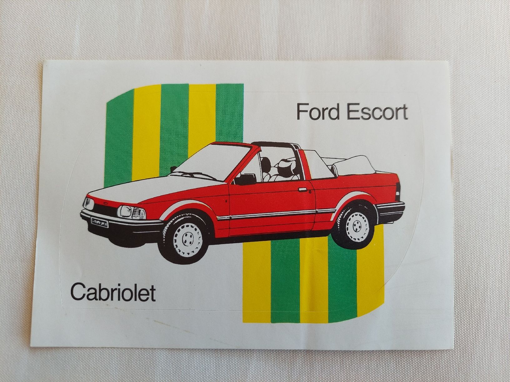 Sticker: Ford Escort Cabriolet Aufkleber – Nuovo (secondo la descrizione) da Zürich venduto da makimakimak