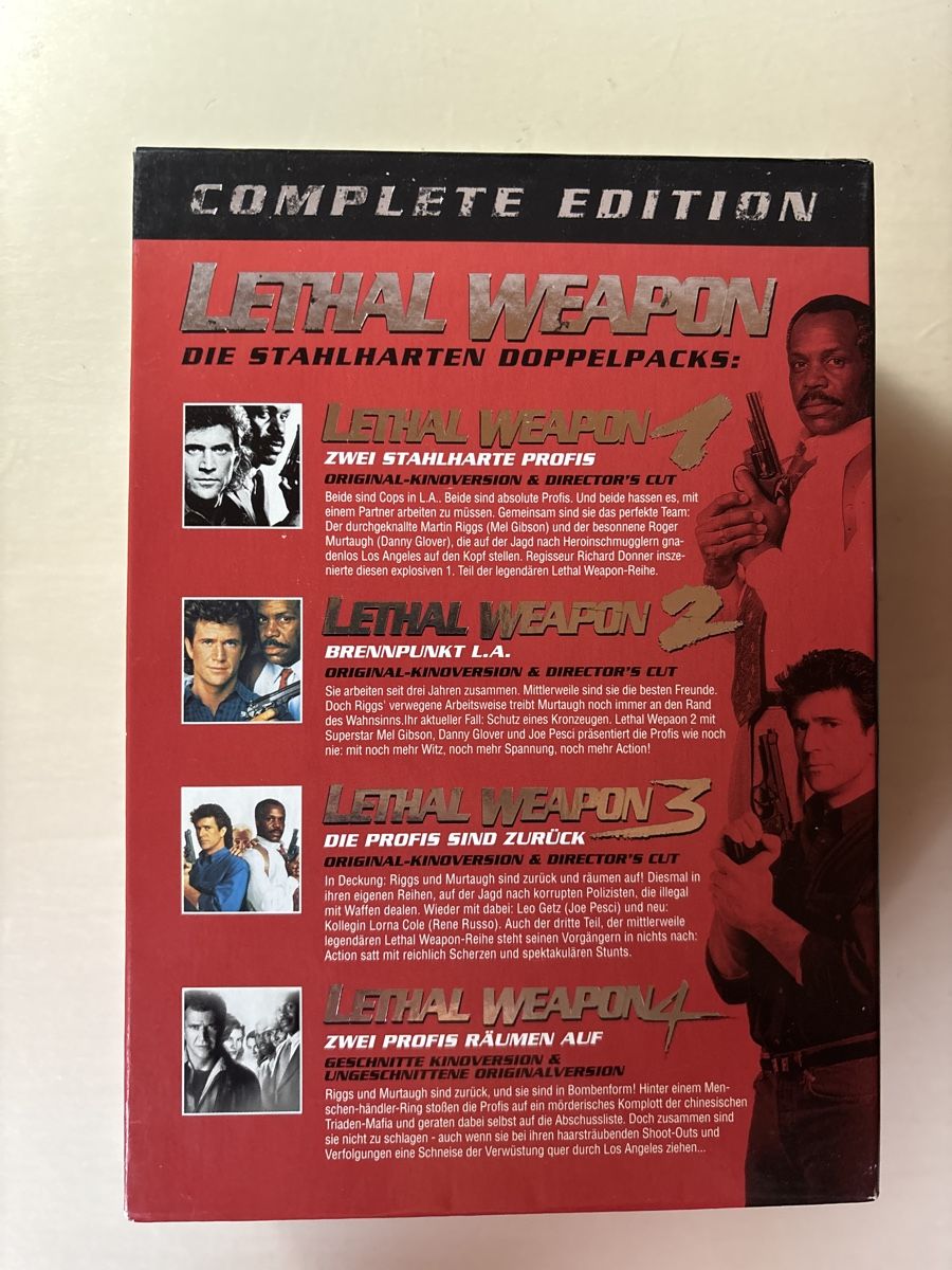 Alle DVDs: Lethal Weapon Complete Edition - Kultfilm Klassiker! – Gebraucht aus Ruswil von Slivio_ 1