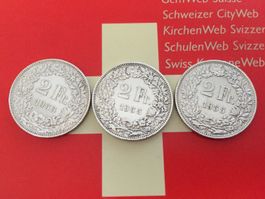 2 Franken - TRIO 1955, nur 1,032 Mio!