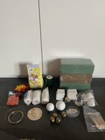Grosses Bastelset mit Filz Deko, Holzplättli, Steckschaum
