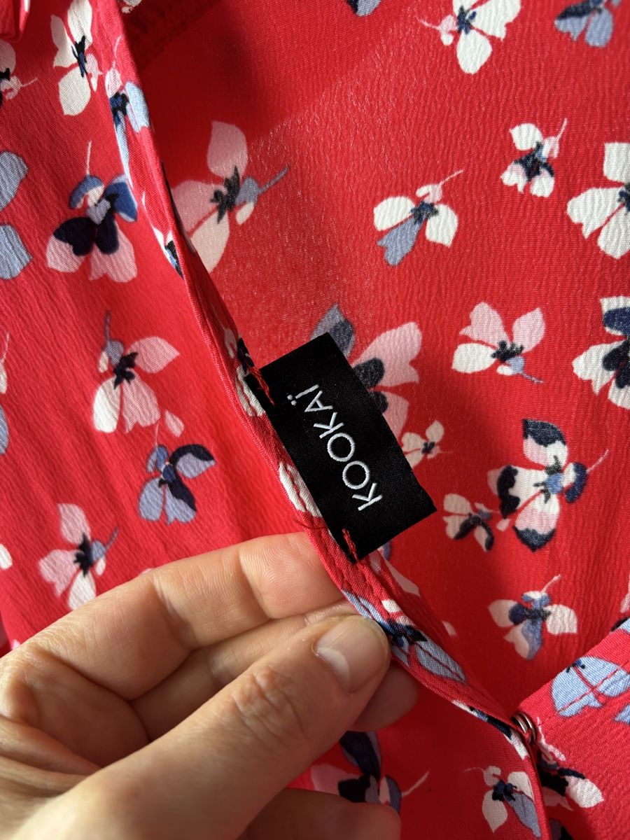Kookai Camicette: Blouse cache-cœur Kookai rouge  – Nuovo (secondo la descrizione) da Onex venduto da ali_8gbq 9