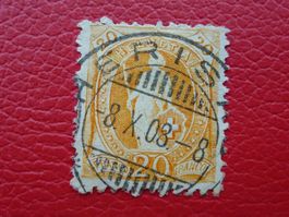 Stehende: 1908: Nr.94A, sauberer Vollstempel HERISAU (AR)