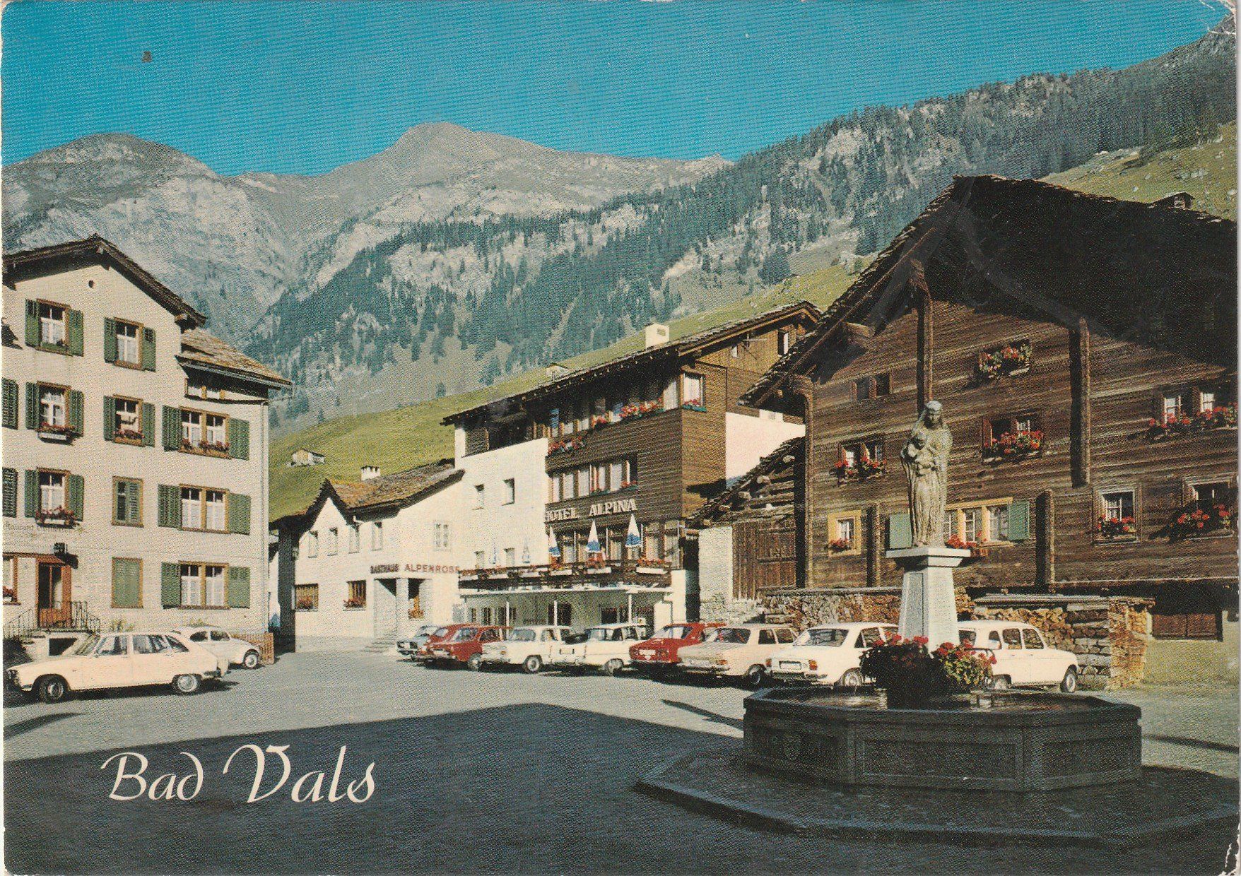 Cartoline postali: Bad Vals  Dorfplatz – Usato da Lumbrein venduto da made02