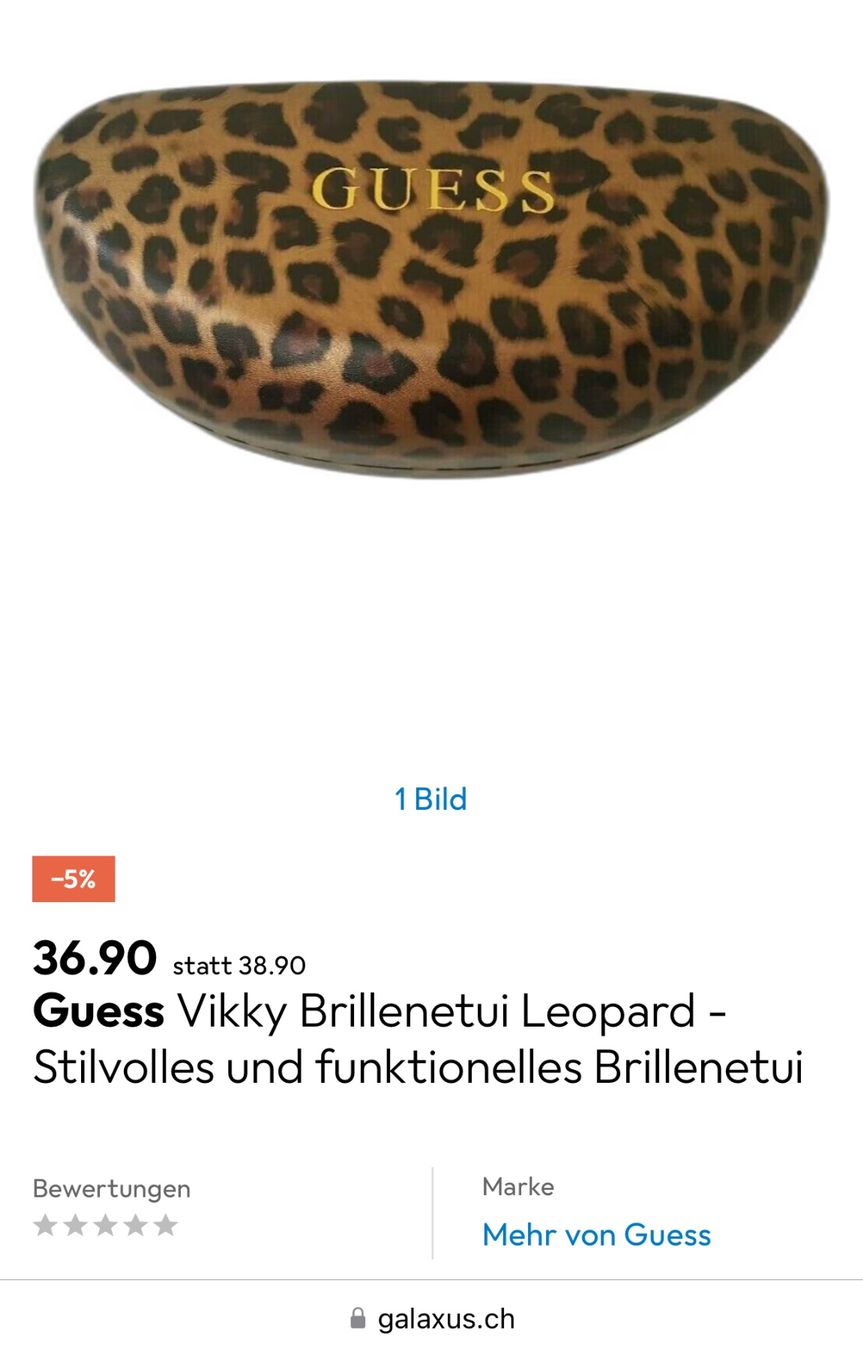 Guess Altro in  Abbigliamento & Accessori: GUESS Vikky Brillenetui Leopard gross – Usato da Rickenbach b. Wil venduto da sunneschii_ 8
