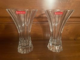 2 Kristallglasvasen Spiegelau, neuwertig, original verpackt