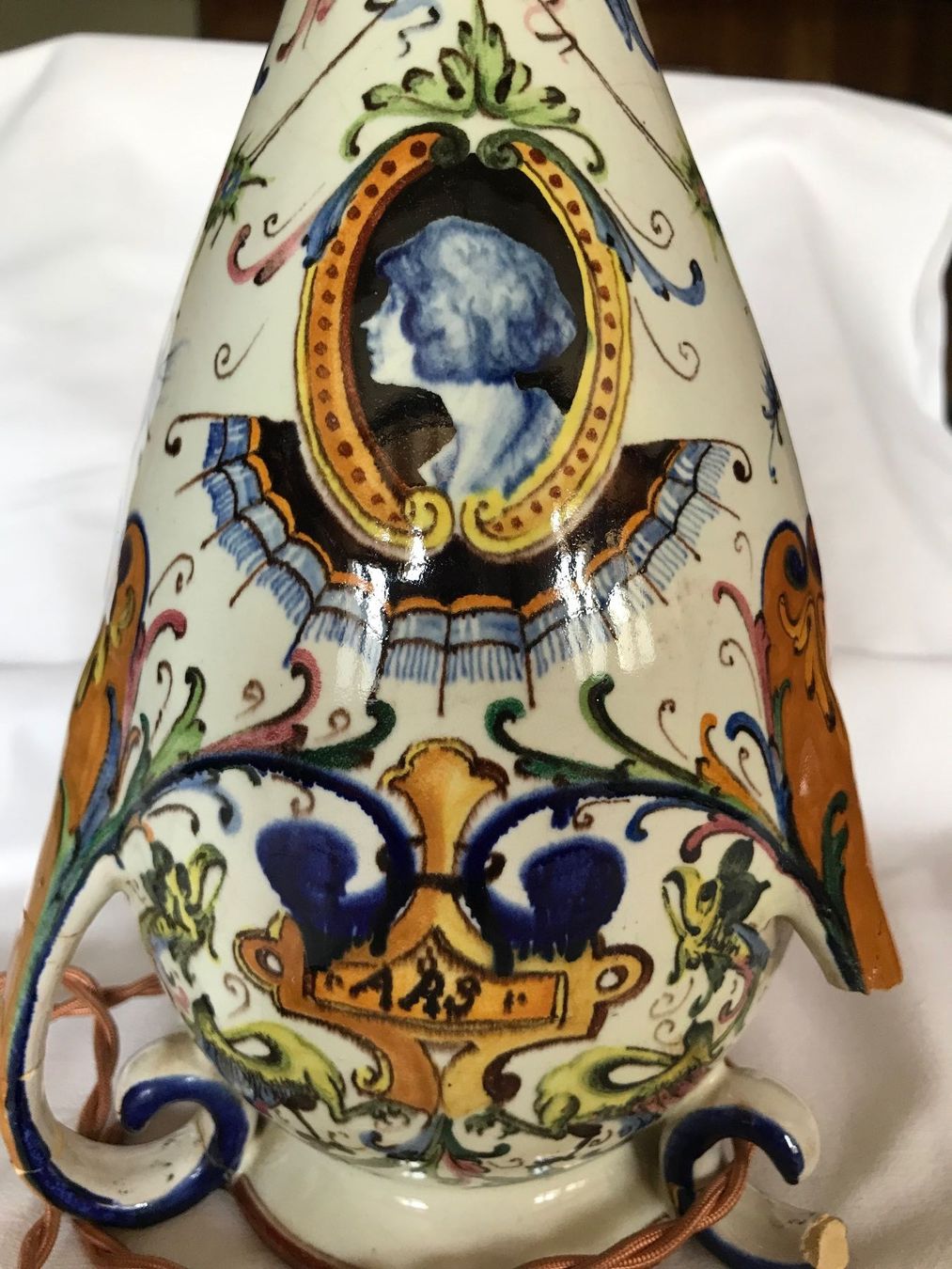 Lampade: Faience Pied de lampe/ Lampenfuss/ Base lampada – Usato da Fribourg venduto da SD1910 5