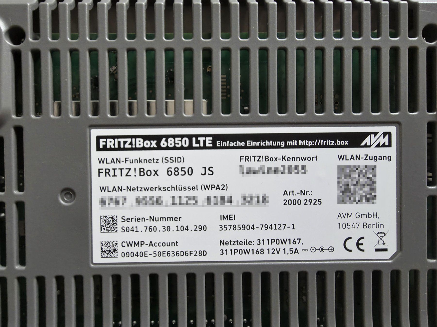 Fritz Modems & Router: FritzBox 6850 LTE – Gebraucht aus Rubigen von B055 1