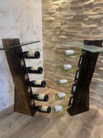 Weinregal aus 150–200 Jahre altem Holz – Handgemacht – Desig