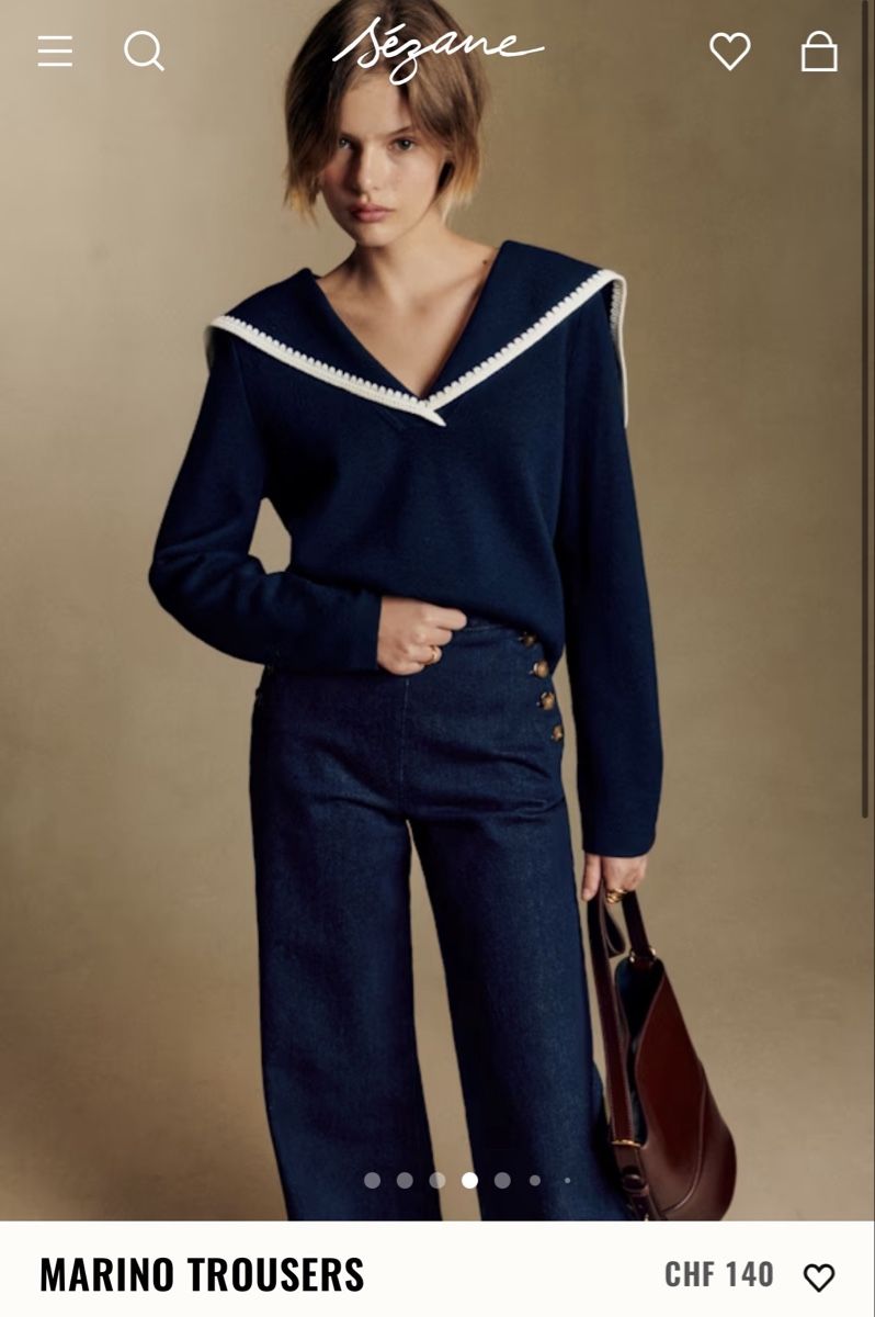 Sezane Pantaloni: SÉZANE MARINO TROUSERS EU38 – Usato da Zürich venduto da ell_ts8d 3