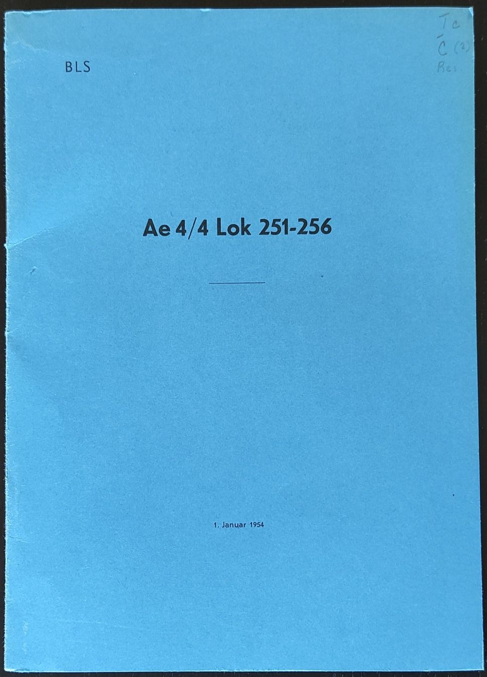 Documenti: BLS Ae 4/4 Lok 251-256 1954 – Usato da Biberist venduto da Slick