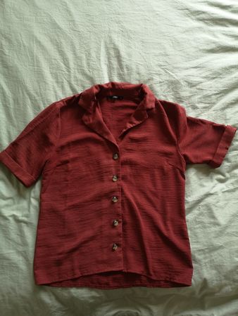 Stylish Dark Red ONLY Blouse, Size 34, Good Condition