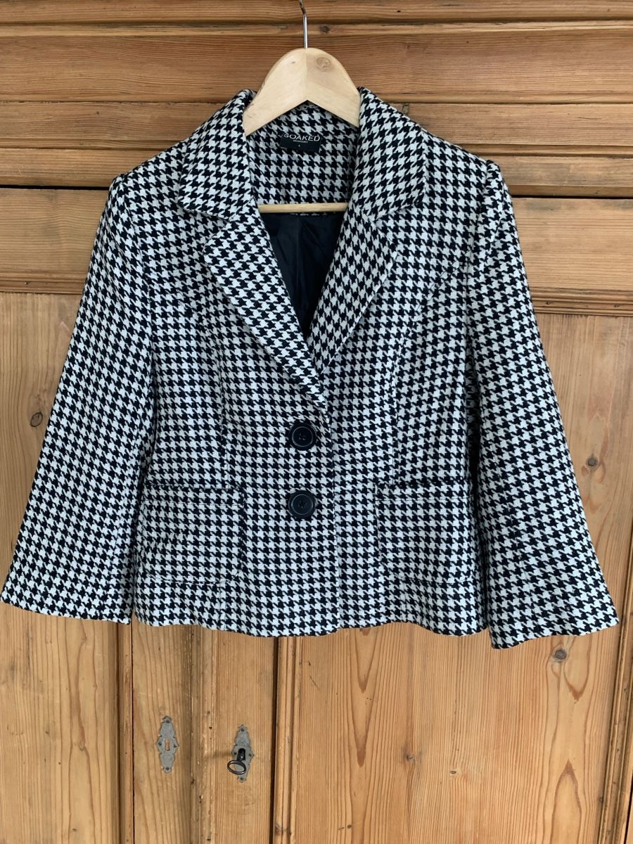 Giacche: Schicker Übergangs -  Blazer im Hahnentrittmuster, Grösse L – Nuovo (secondo la descrizione) da Teufen AR venduto da parazello