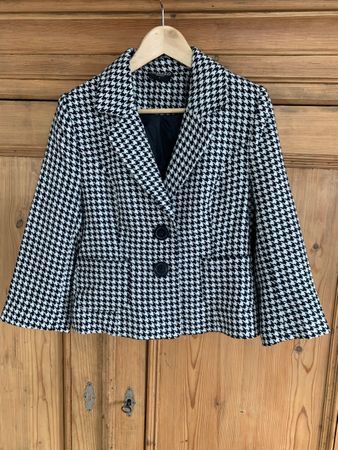 Schicker Übergangs -  Blazer im Hahnentrittmuster, Grösse L
