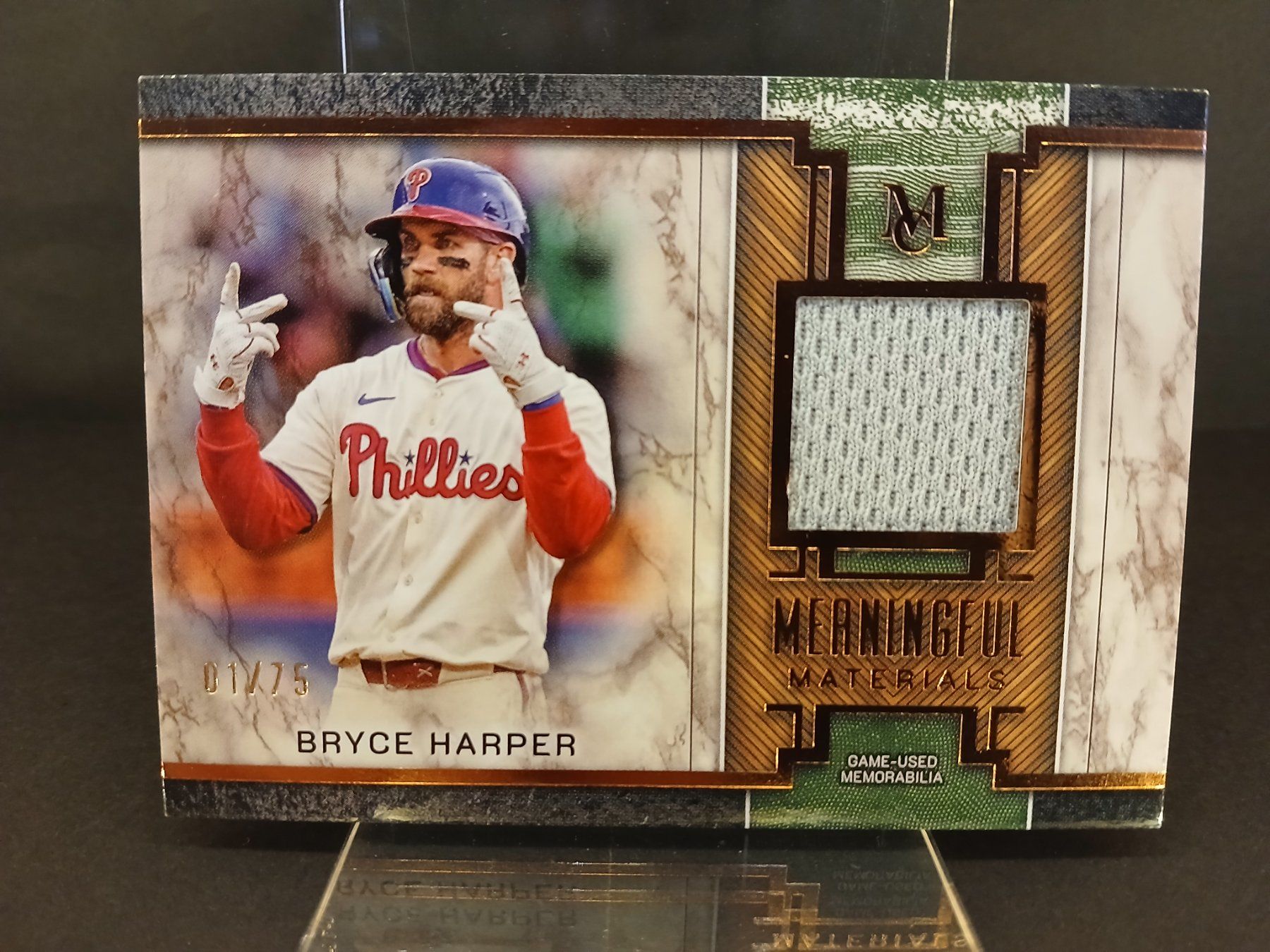 Topps Carte collezionabili: Topps Museum Baseball Meaningful Material Bryce Harper /75 – Nuovo (secondo la descrizione) da Schaffhausen venduto da Hariyama