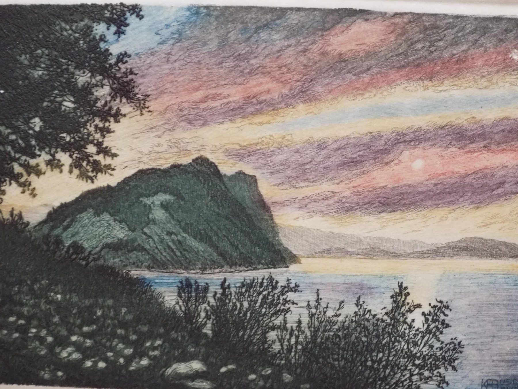 Stiche: Bürgenstock Vierwaldstättersee handsigniert – Gebraucht aus Risch von Antikfee 1