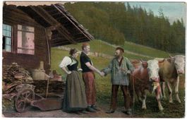 Der Viehhändler, Handschlag auf Alpwirtschaft, gelaufen 1911