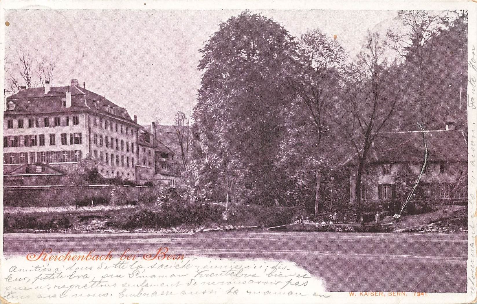 Ansichtskarten: Reichenbach der Bahn, mit Stempel 1900 – Gebraucht aus Schwyz von Seffi56