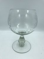 Verre à vin XXL vintage gravé raisins et feuilles de vignes