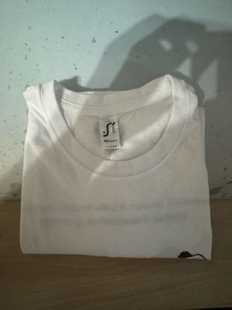 T-shirt bianca, taglia L, lotta svizzera - nuova!