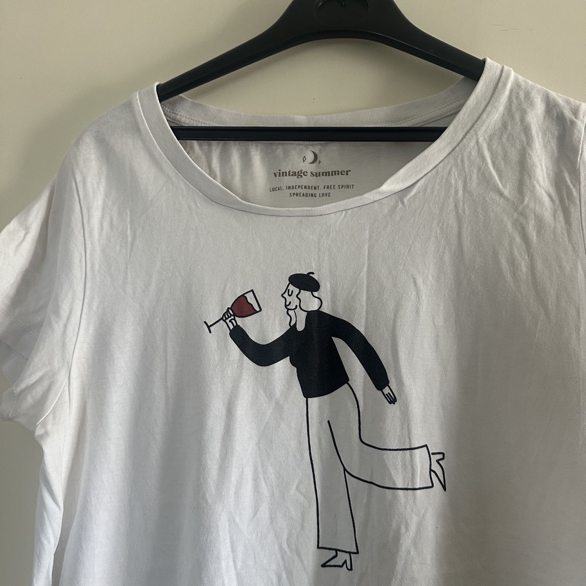 T-Shirts: FUNNY WINE COTTON T-SHIRT M – Gebraucht aus Zofingen von JumpInVintage 1