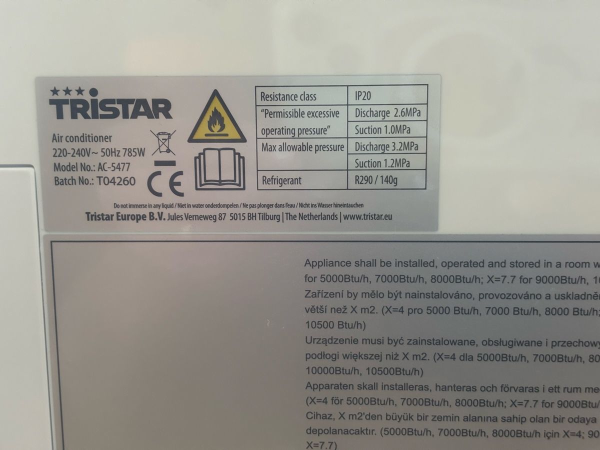Klimageräte: TriStar Portable Air-conditioner  – Gebraucht aus Genève von dcl_7j5w 5