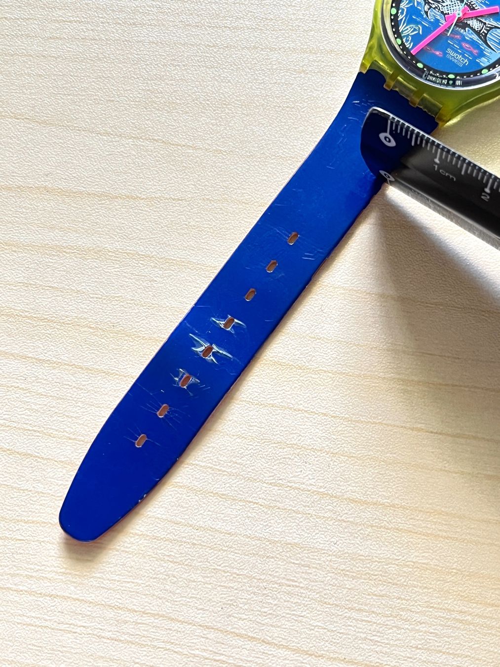 Swatch Orologi: Swatch Uhr Fisch Design blau – Usato da Grenchen venduto da chththl 2