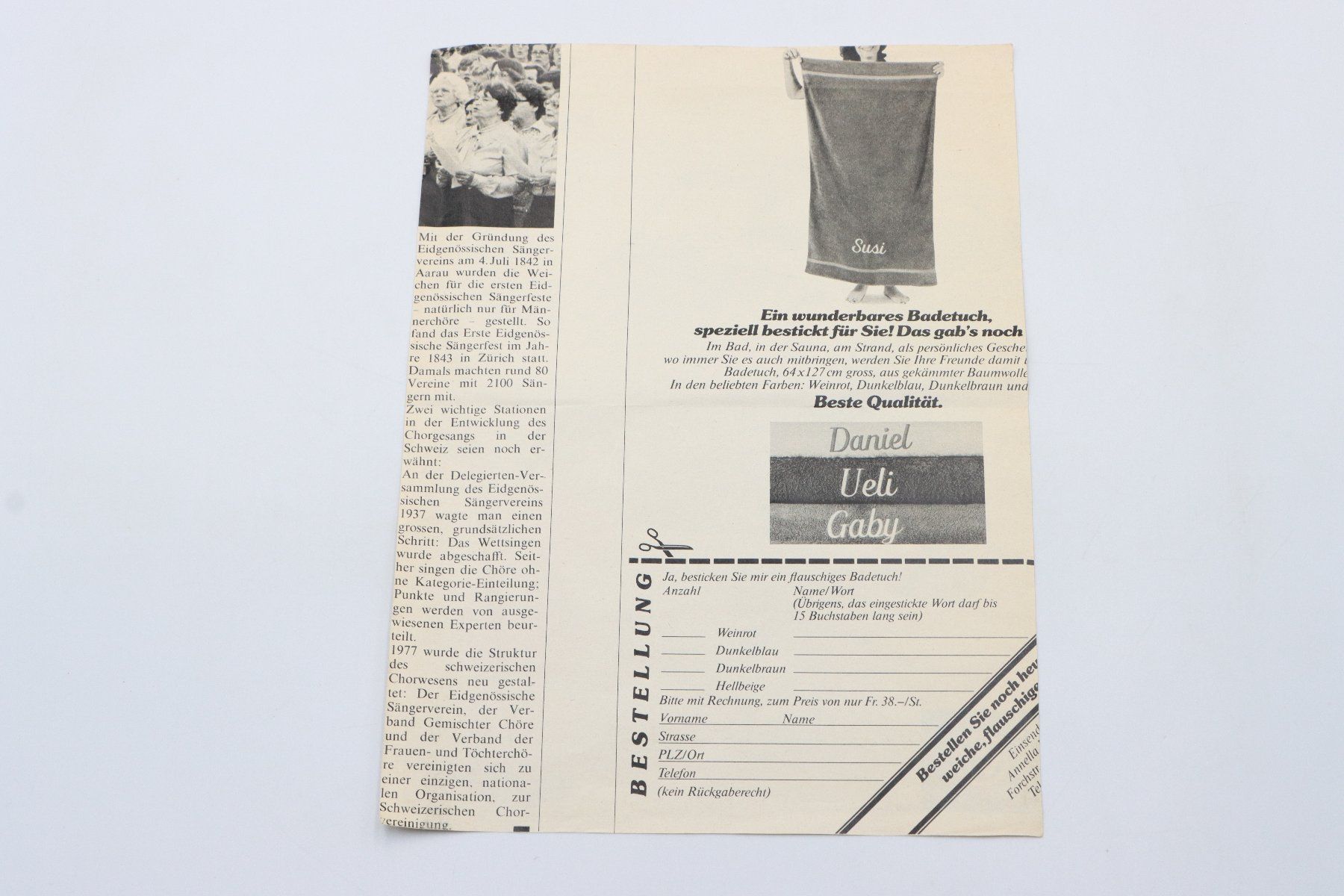 VW Documenti: VW Käfer Zeitungsausschnitt aus circa 1959 – Usato da Bühl b.Aarberg venduto da Collectorpassions 4