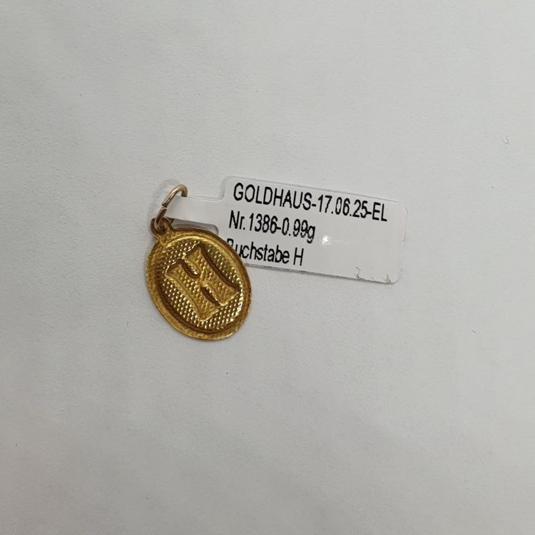 Ciondoli: Echt 14K Gold - Anhänger Buchstabe H – Usato da Luzern venduto da Luzern-Goldhaus 1