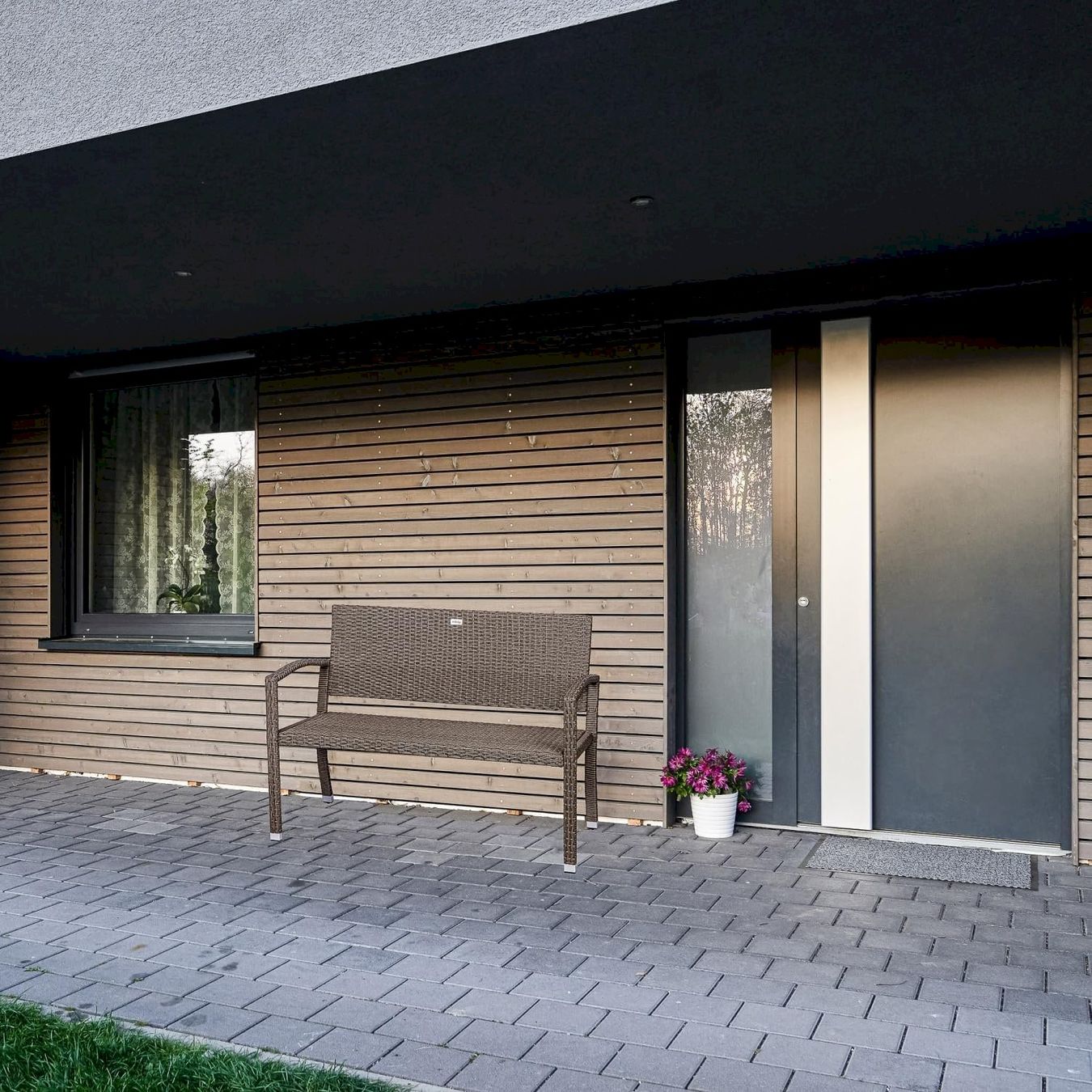 Panchine: Gartenbank Polyrattan grau 2-Sitzer – Nuovo e nell'imballaggio originale da Bottighofen venduto da zaap 4