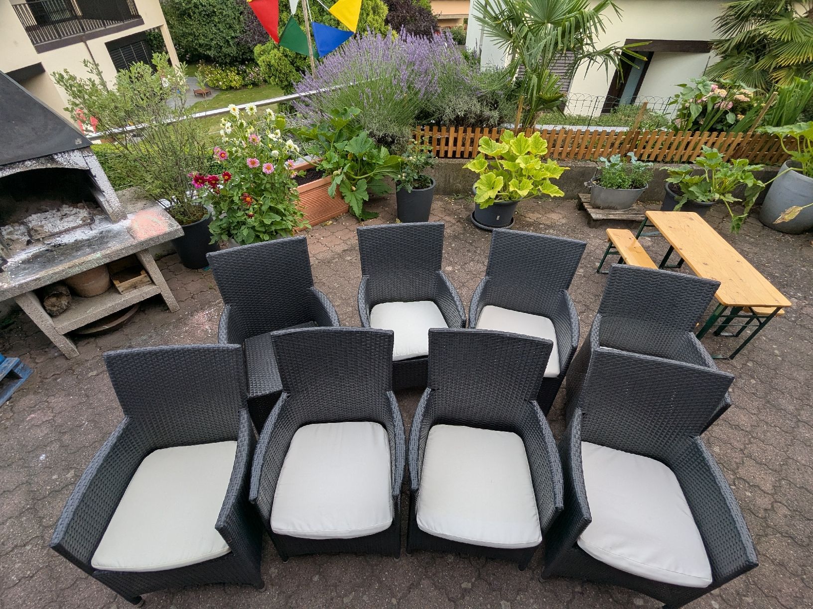 Sedie: Gartenstühle 8 Stück, Rattan – Usato da Merlischachen venduto da menzero
