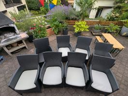 Gartenstühle 8 Stück, Rattan