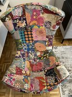Patchwork Drehstuhl, stylischer Hingucker 🪑💐🤩