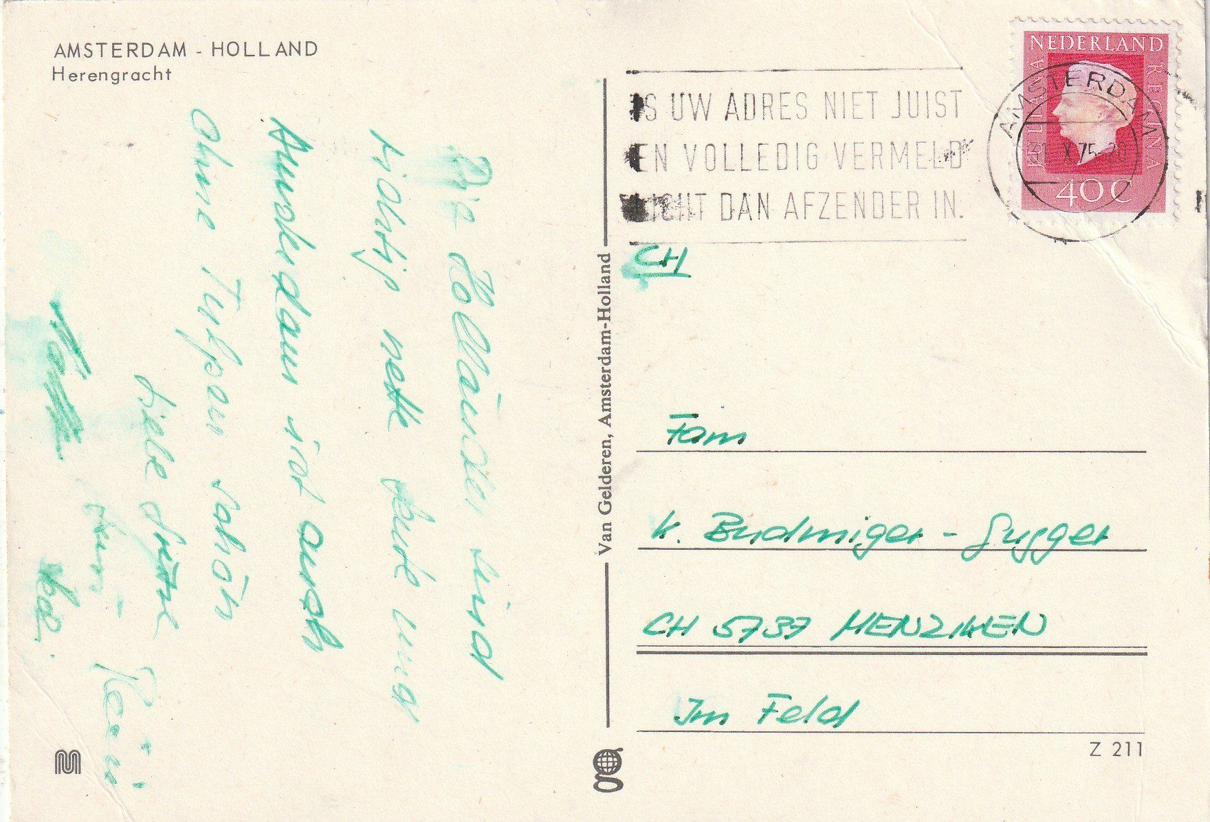 Cartoline postali: Amsterdam – Usato da Lumbrein venduto da made02 1