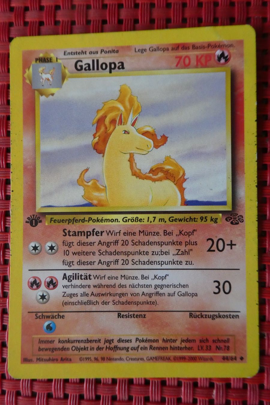 Pokémon Carte collezionabili: Pokémon 1. Edition / GALLOPA / selten – Usato da Au ZH venduto da Osterhase4